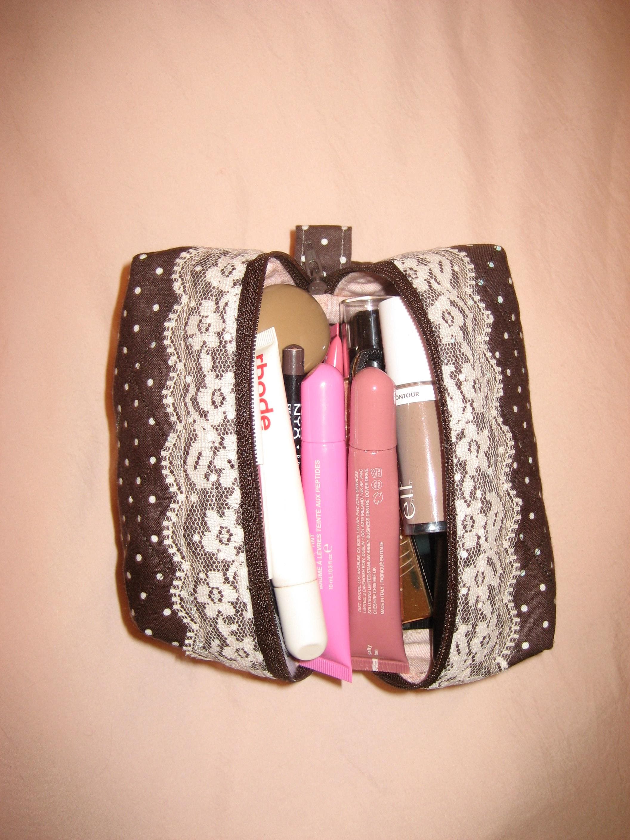 Sac Fourre-tout Cosmétique Victoria's Secret Rose - 2 Zip - Neuf Avec étiquette