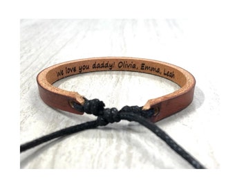 Personalized Leather Bracelets Custom Leather Bracelets Engraved Leather Bracelets Unisex Gifts Couple Bracelets Personalized Leather Gifts