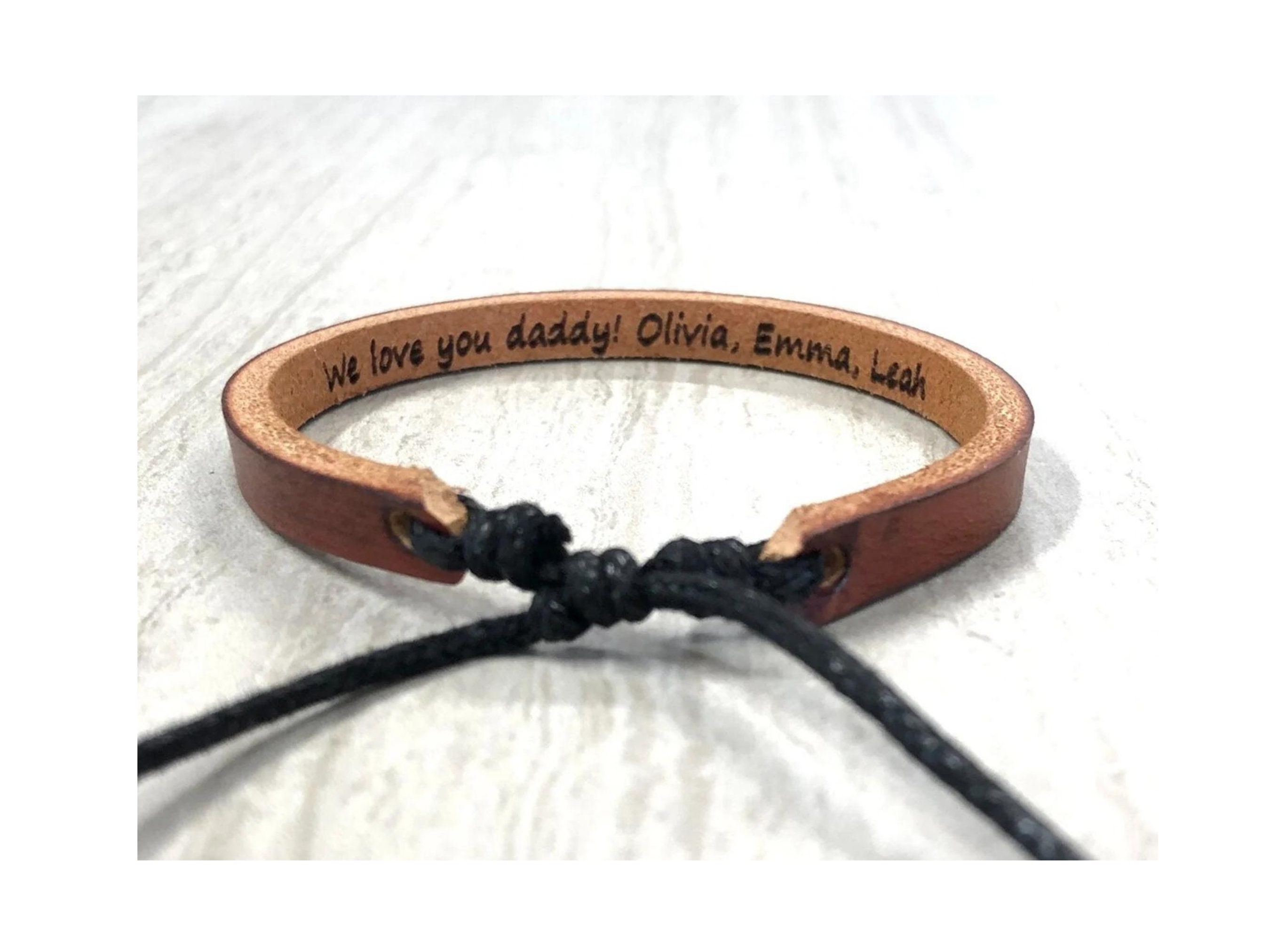 Customize leather deals bracelet