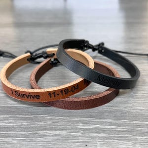 Gepersonaliseerde leren armbanden Aangepaste leren armbanden Gegraveerde leren armbanden Unisex cadeaus Armbanden voor stelletjes Gepersonaliseerde leren cadeaus