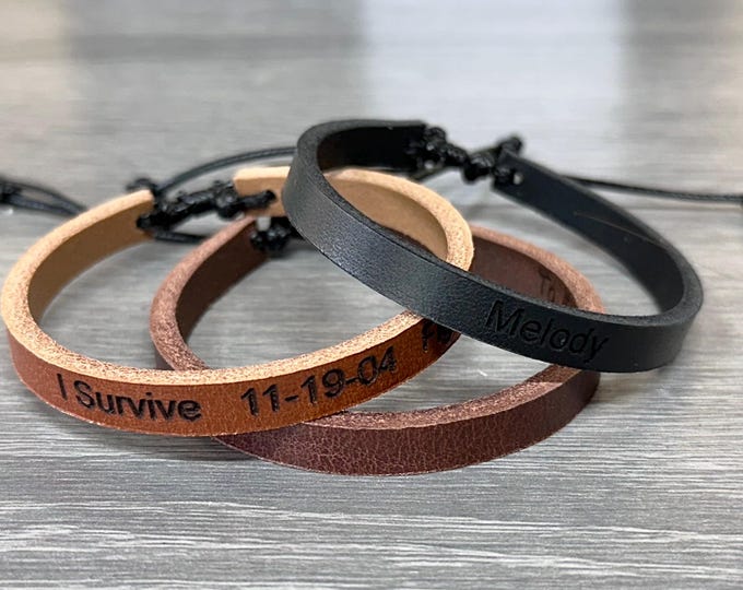 Personalized Leather Bracelets Custom Leather Bracelets Engraved Leather Bracelets Unisex Gifts Couple Bracelets Personalized Leather Gifts