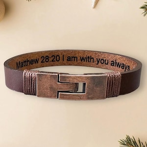 Bracelets for Men Personalized Gifts for Him Anniversary Gifts for Males Customized Jewelry with Text  Engraved Names Wristband Leather Cuff