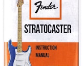 Vintage Fender Stratocaster Guitar Instruction Manual FRIDGE MAGNET Strat