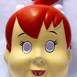 Vintage Pebbles Flintstone Halloween Mask Large Adult The Flintstones Hanna Barbera