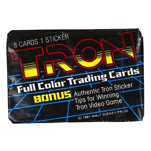 Vintage 1981 Donruss Disney Tron Wax Pack ONE PACK Trading Cards Classic Arcade