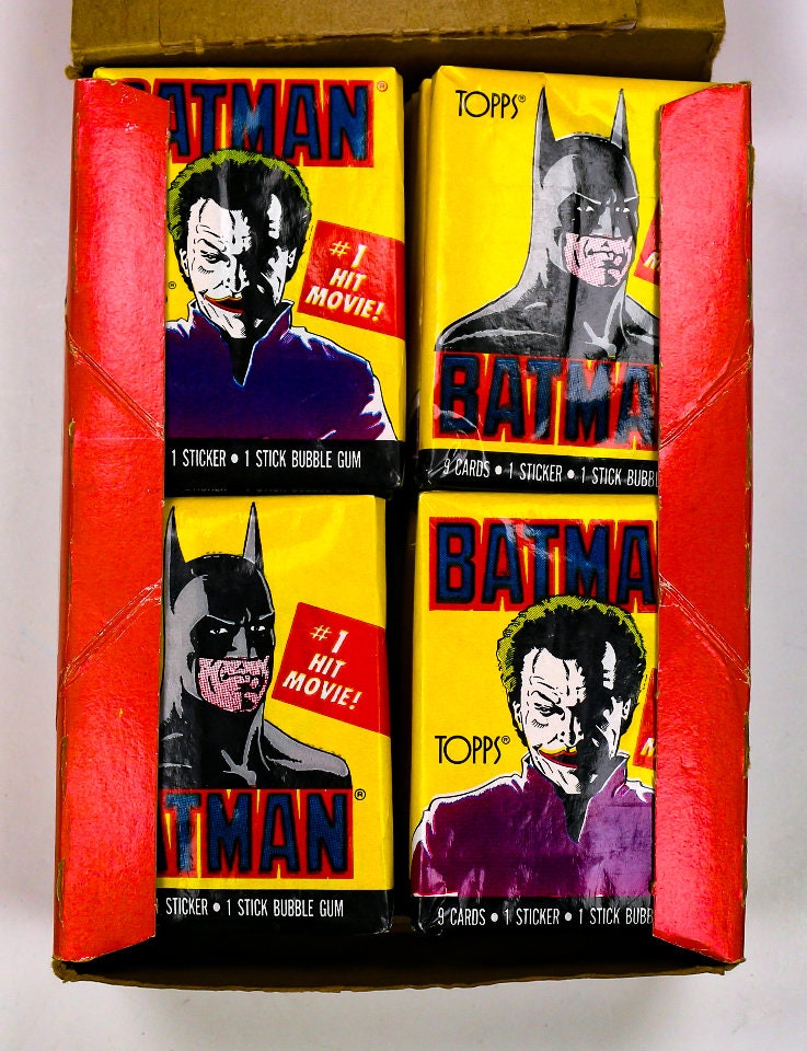 Batman Series 1 Vintage Trading Cards TWO Wax Packs 1989 Topps Etsy