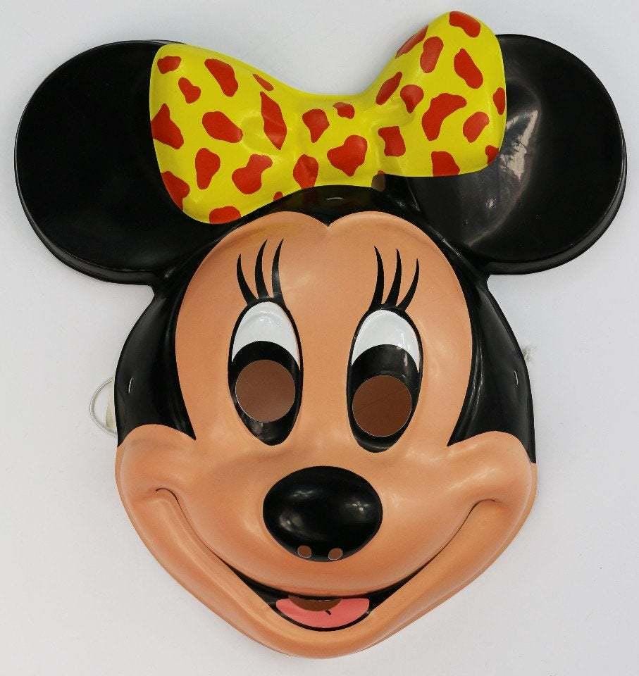 Vintage Walt Disney Minnie Mouse Halloween Mask Mickey Ben Cooper