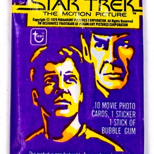 Star Trek The Motion Picture Vintage Trading Cards ONE Wax Pack 1979 Topps