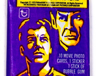 Star Trek The Motion Picture Vintage Trading Cards ONE Wax Pack 1979 Topps