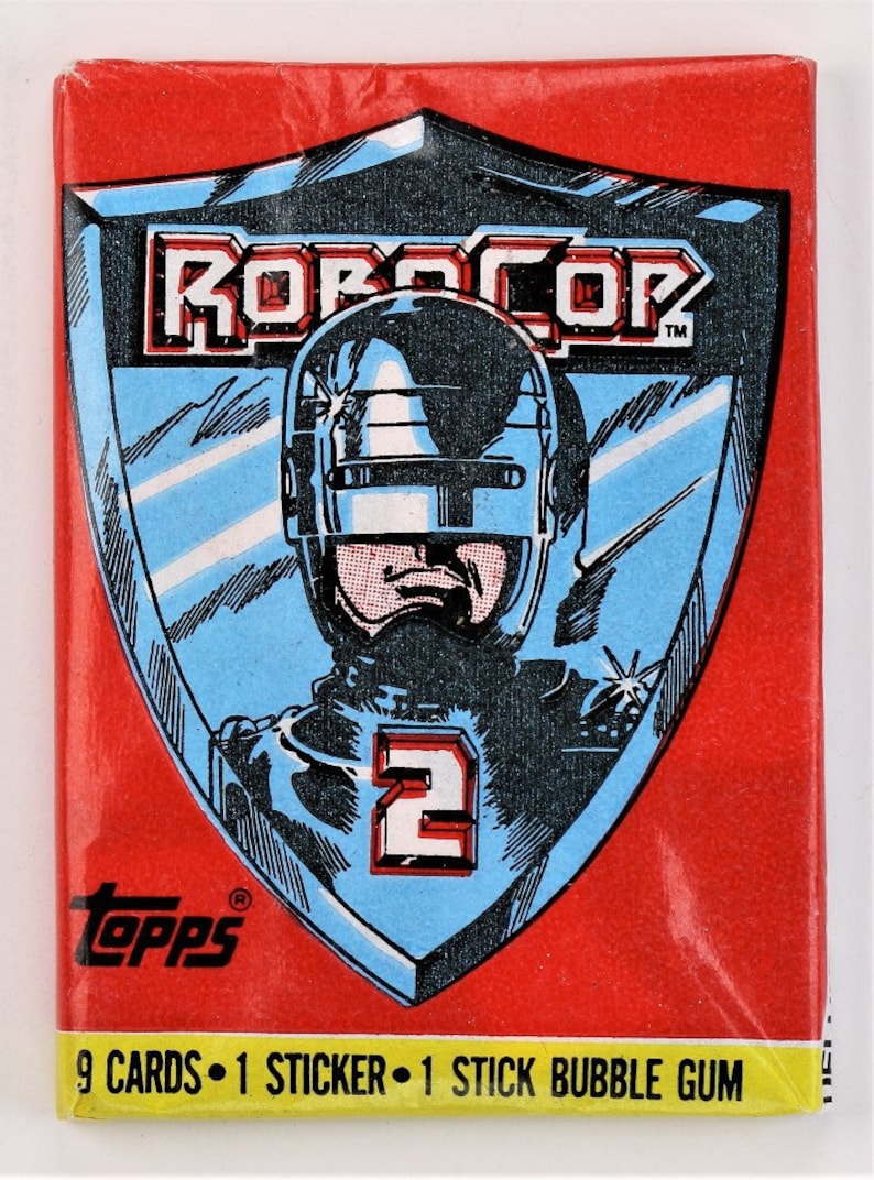 Vintage Topps RoboCop 2 Trading Cards Wax Pack Movie Cards Arnold Schwarzenneger image 1