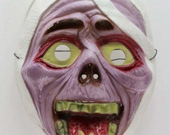 Vintage Mummy Halloween Mask Collectible Costume Monster Creepy Zombie Mummy