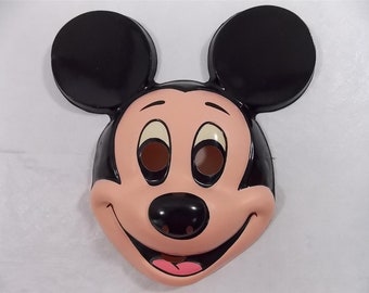 Vintage Mickey Mouse Halloween Mask Walt Disney Costume Ben Cooper Minnie Ears