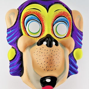Vintage Cartoon Ape Halloween Mask Monkey Gorilla Chimpanzee Jungle Y173
