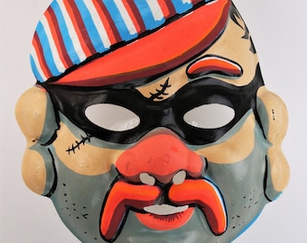 Vintage Collegeville Burglar Robber Halloween Mask 1960s Y264
