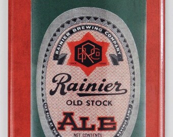 Rainier Brewing Cone Top Beer Can FRIDGE MAGNET Washington Ale