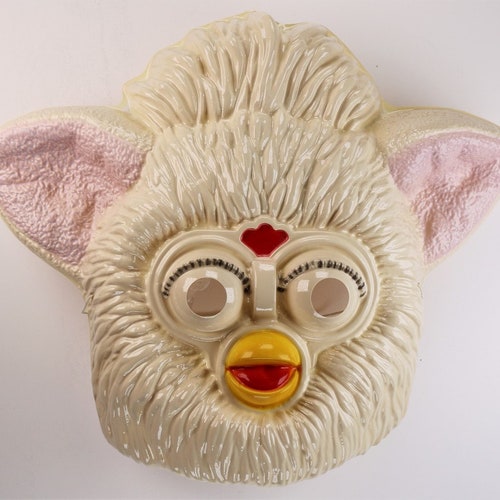 Vintage Tiger Electronics White Furby Halloween Mask 1990s Hasbro