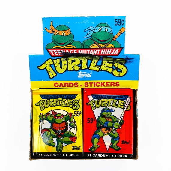 Teenage Mutant Ninja Turtles TMNT Vintage Trading Cards FOUR Packs Topps Cartoon 