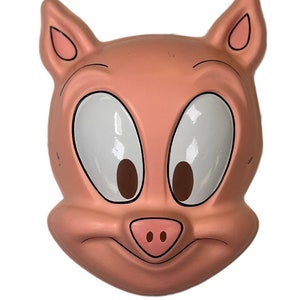 Vintage Tiny Toons Hampton J Pig Warner Bros Halloween Mask Porky Pig