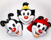 Vintage Animaniacs Wakko Yakko and Dot ADULT Halloween Mask