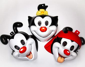 帽子 Wakko Vintage Animaniacs Wakko Yakko and Dot ADULT Halloween Mask