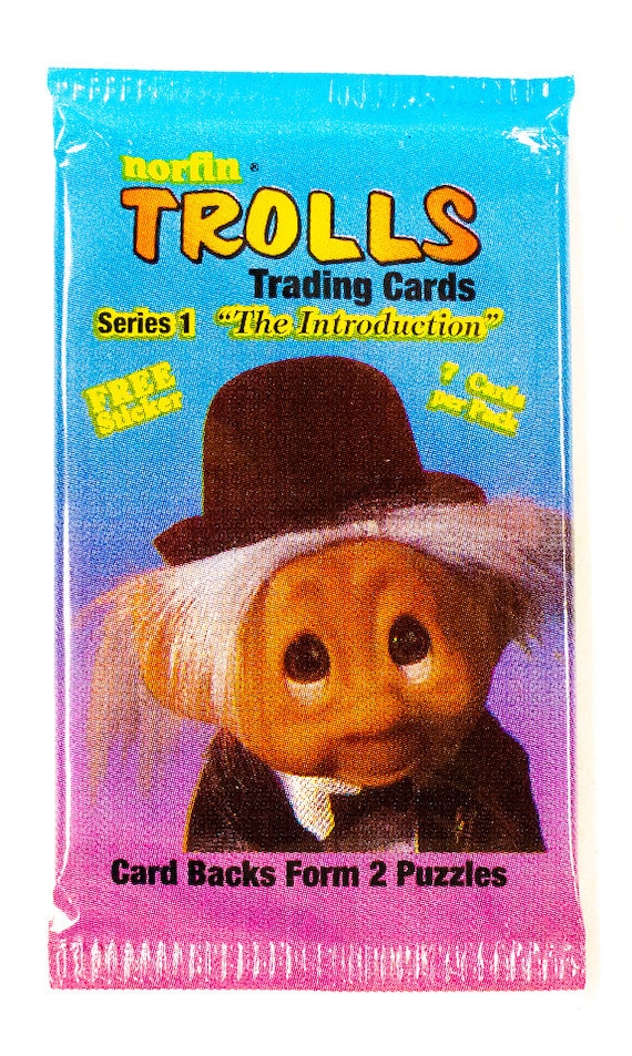Trolls Vintage Trading Cards ONE Pack 1992 Norfin Troll Doll Etsy