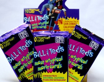 3 Packs of Vintage ProSet Bill & Teds Most Atypical Movie Trading Cards 80s 90s