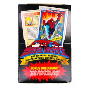 Jahrgang 1990 Impel Marvel Universe Serie 1 Karten eine volle BOX 36 Packungen Stan Lee Captain America Wolverine Spiderman