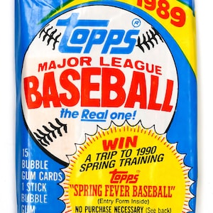 Vintage 1989 Topps Baseball Cards un pacchetto di cera Bonds Canseco Nolan Ryan Randy Johnson