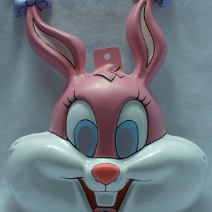 Tiny Toons Babs Bunny Halloween Mask PVC Warner Bros Bugs Pink Cartoon