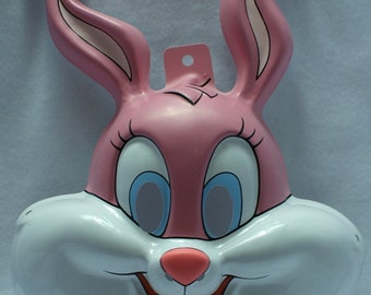 Tiny Toons Babs Bunny Halloween Mask PVC Warner Bros Bugs Pink Cartoon