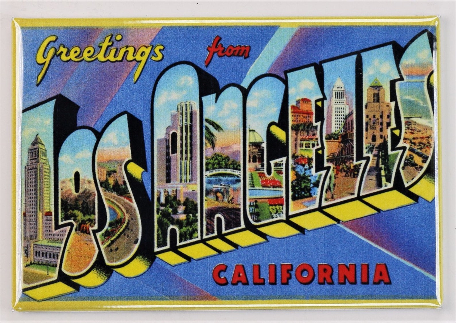Greetings From Los Angeles California Postcard FRIDGE MAGNET - Etsy