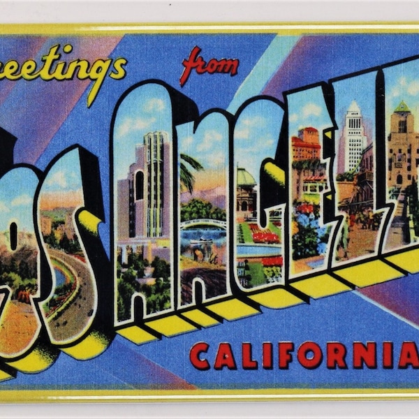 Los Angeles Postcard Etsy