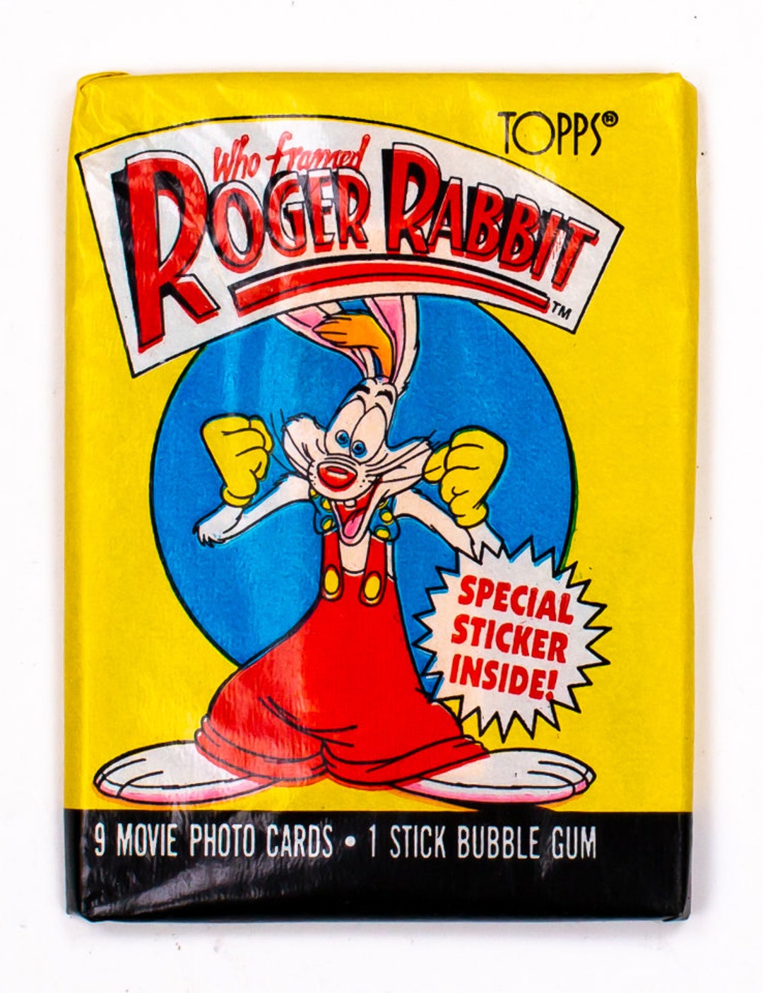 Who Framed Roger Rabbit Vintage Trading Cards ONE Wax Pack 1987 Topps ...