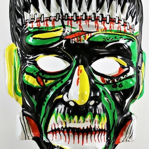 Vintage Frankenstein Halloween Mask Monster Collegeville Topstone Ben Cooper