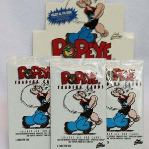 Popeye The Sailor Man Vintage Trading Cards THREE Packs Cartoon Collectors 1994