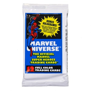 Vintage 1990 Impel Marvel Universe Series 1 Karten EIN SPIDERMAN PACK Stan Lee