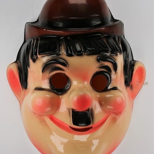 Vintage Laurel and Hardy Halloween Mask Cesar 1980s Oliver Hardy  Comedy B