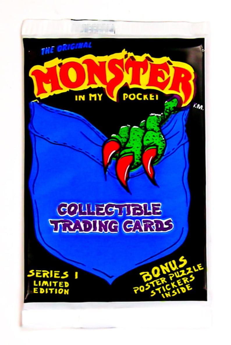 Monster in My Pocket Vintage Trading Cards ONE Wax Pack 1991 Etsy