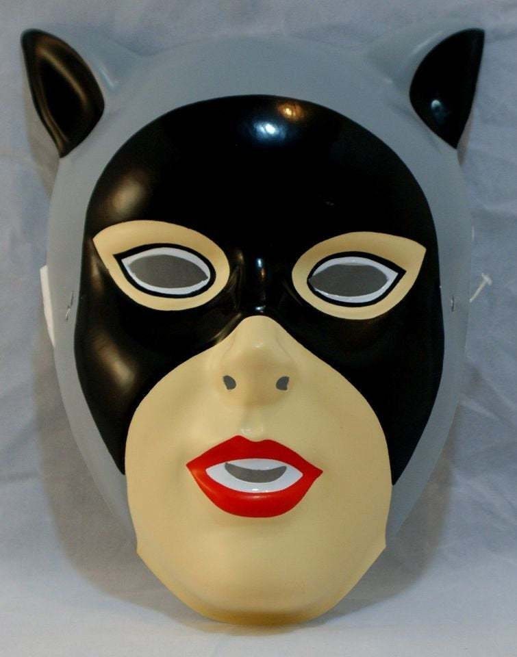Vintage Cat Woman Halloween Maske DC Comics Rubies Kostüm Co Batman Animated
