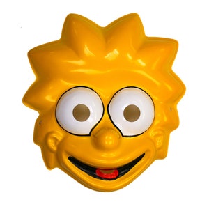 Vintage Ben Cooper The Simpsons Lisa Simpson Halloween Mask Bart