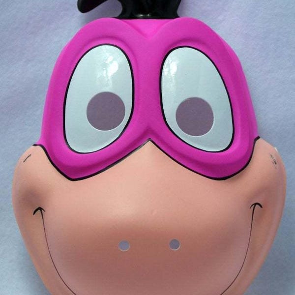 Vintage The Flintstones Dino Halloween Mask Hanna Barbera Child Size