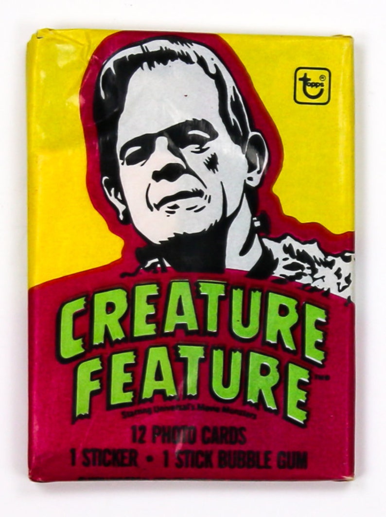 Creature Feature Vintage Trading Cards FOUR Wax Packs 1980 Etsy