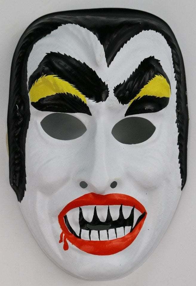 Vintage Dracula Halloween Mask Horror Monster Vampire Creepy Scary