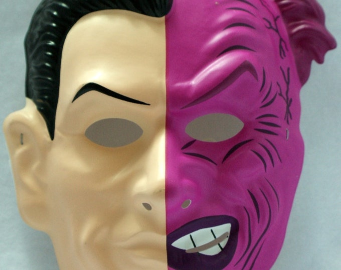 Vintage DC Comics Two Face Halloween Mask Batman Comic Book Etsy
