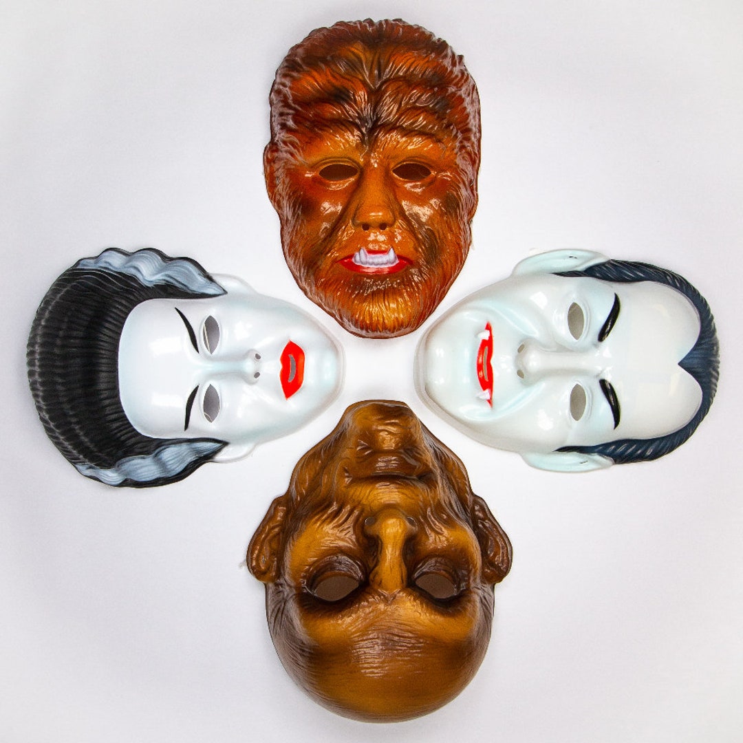Universal Monsters Vintage Halloween Mask Set Bride Frankenstein