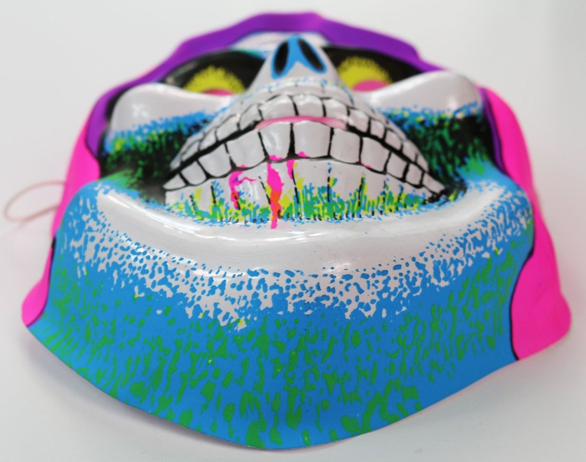 Vintage Death Skeleton Halloween Mask Grim Reaper Skull Etsy