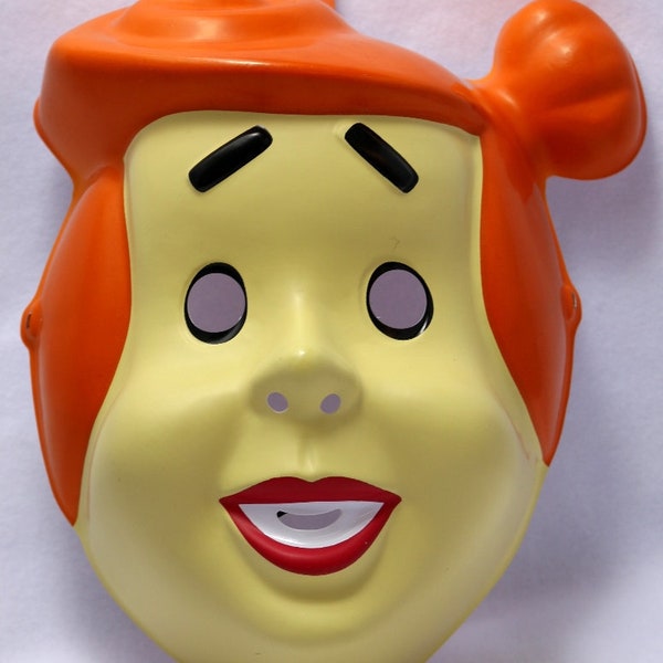 Vintage Wilma Flintstone Halloween Mask The Flintstones Large Adult Hanna Barbera