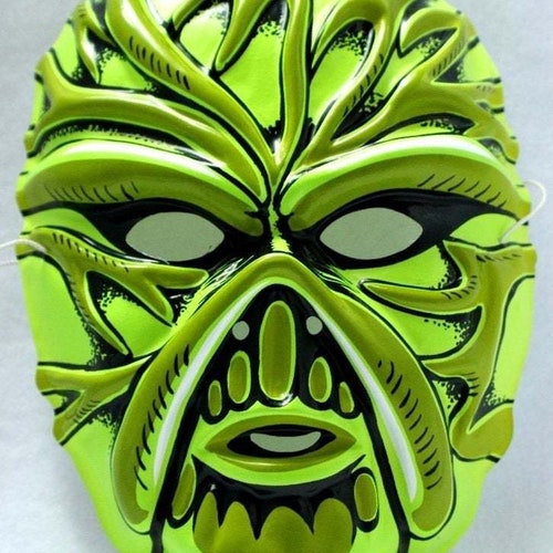 DC Comics Swamp Thing Vintage Halloween Mask 1990 Creature Monster PVC Y006
