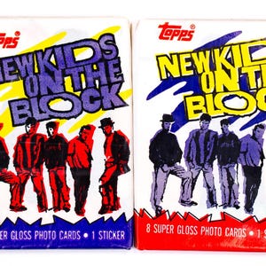 Vintage NKOTB New Kids on the Block Trading Cards TWO Wax Packs 1989 Joey Donnie