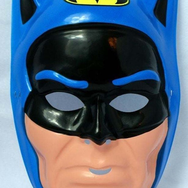 vintage années 80 Batman Super Hero Halloween Masque DC Blue Ben Cooper New York